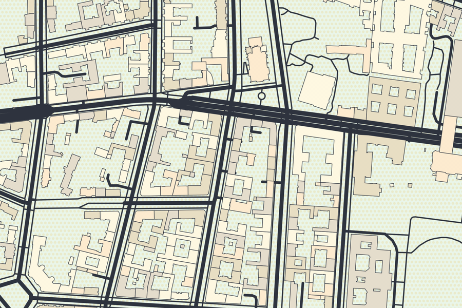 A decorative map showing zen studio's location